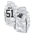 C.Panthers #51 Sam Mills Player Arctic Camo Salute to Service Pullover Hoodies Limited Game Ldoa Stitched Jerseys