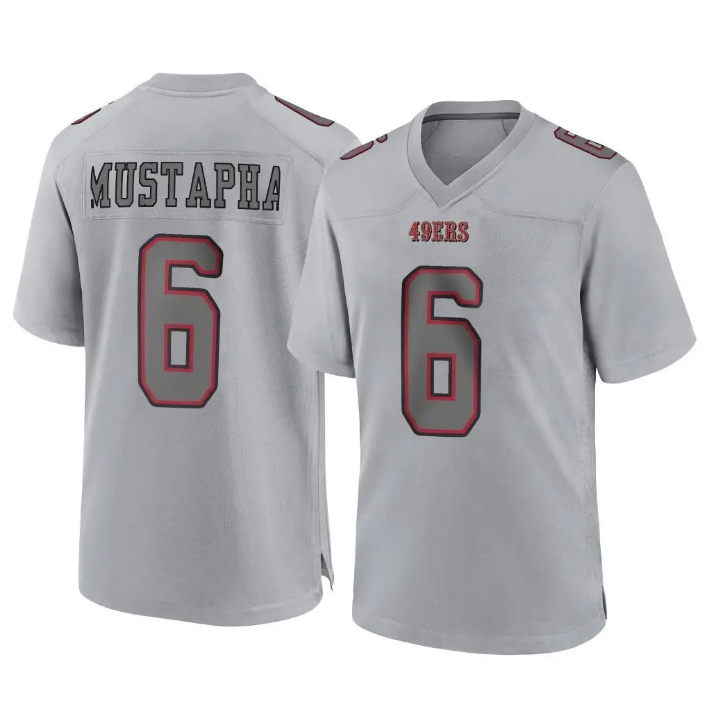 SF.49ers #6 Malik Mustapha Player Gray Atmosphere Fashion Home Game Ldoa Stitched Jerseys