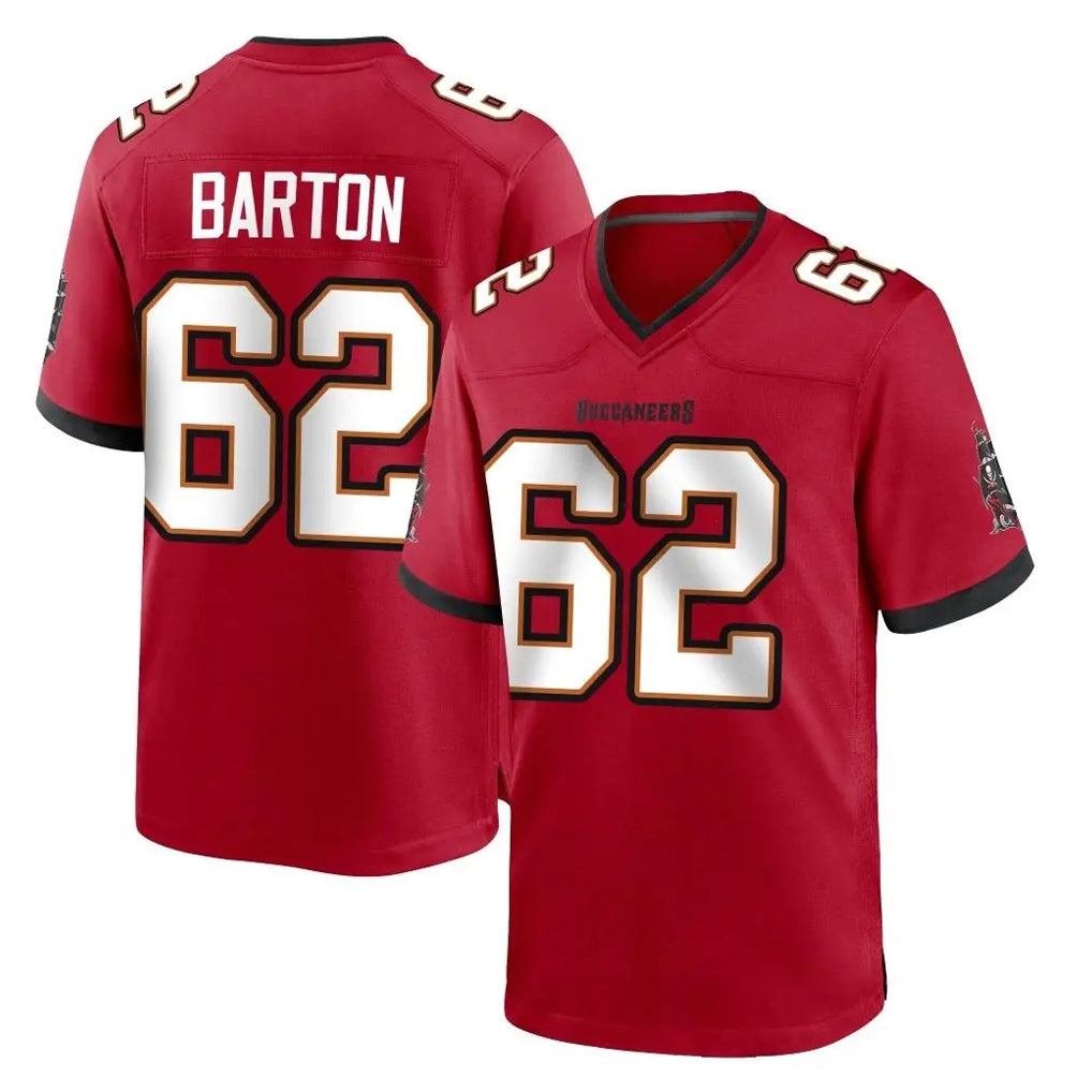 TB.Buccaneers #62 Graham Barton Player Red Home Game Ldoa Stitched Jerseys