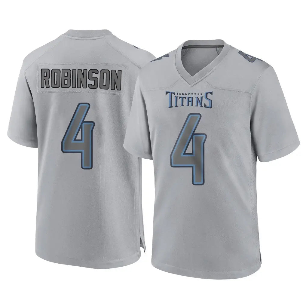 T.Titans #4 Wan'Dale Robinson Player Gray Atmosphere Fashion Home Game Ldoa Stitched Jerseys
