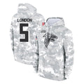 A.Falcons #5 Drake London Player Camo Arctic Salute to Service Hoodies Limited Ldoa Stitched Jerseys