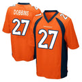 D.Broncos #27 J.K. Dobbins Player Orange Color Home Game Ldoa Stitched Jerseys