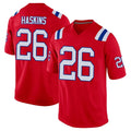 NE.Patriots #26 Hassan Haskins Player Red Home Game Ldoa Stitched Jerseys