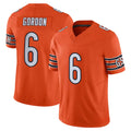 C.Bears #6 Kyler Gordon Player Orange Vapor F.U.S.E. Limited Home Game Ldoa Stitched Jerseys