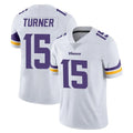 M.Vikings #15 Dallas Turner Player White Limited Vapor Untouchable Home Game Ldoa Stitched Jerseys
