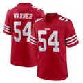 SF.49ers #54 Fred Warner Player Red Game Home Ldoa Stitched Jerseys
