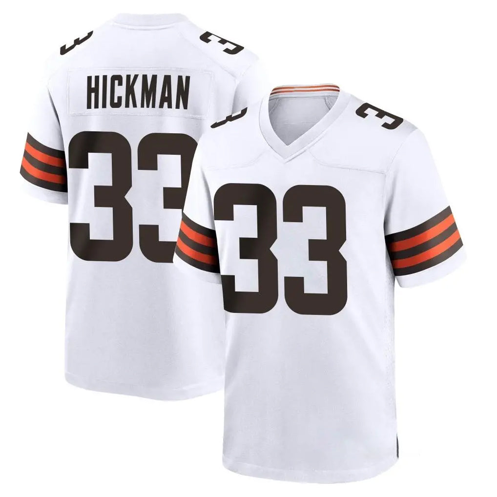 C.Browns #33 Ronnie Hickman Player White Home Game Ldoa Stitched Jerseys