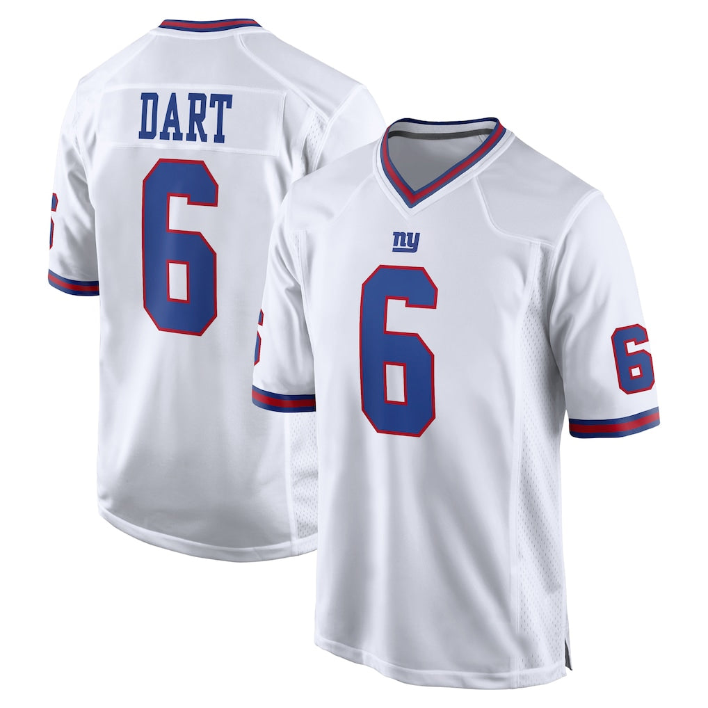 NY.Giants #6 Jaxson Dart Player White Game Home Ldoa Stitched Jerseys