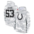 IN.Colts #53 CJ Allen Player Arctic Camo Salute to Service Hoodies Limited Game Ldoa Stitched Jerseys