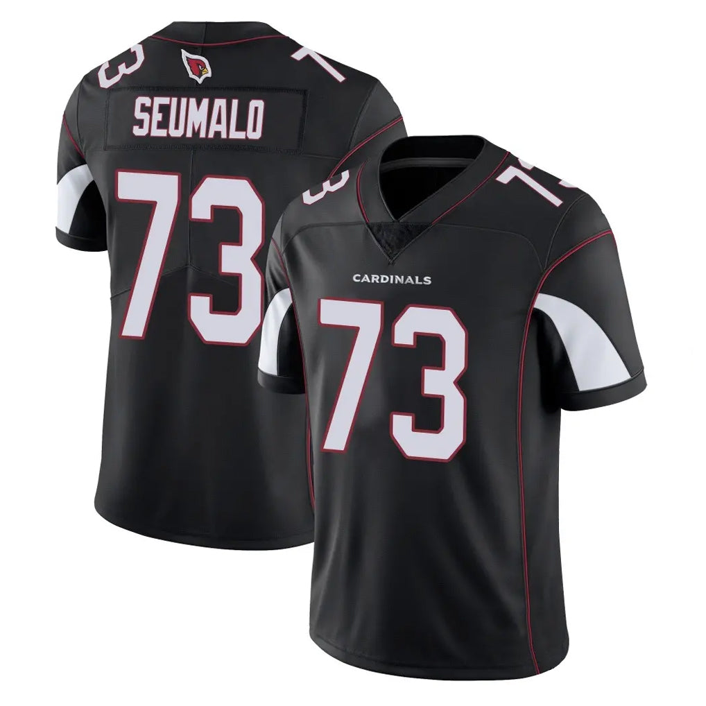 A.Cardinals #73 Isaac Seumalo Player Black Vapor Limited Home Game Ldoa Stitched Jerseys