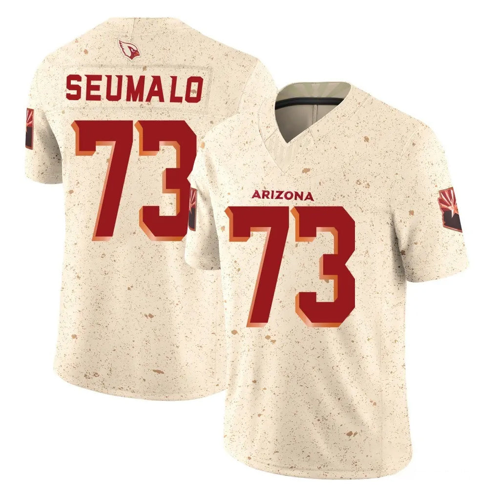 A.Cardinals #73 Isaac Seumalo Player Cream Rivalries Collection Vapor Limited Home Game Ldoa Stitched Jerseys