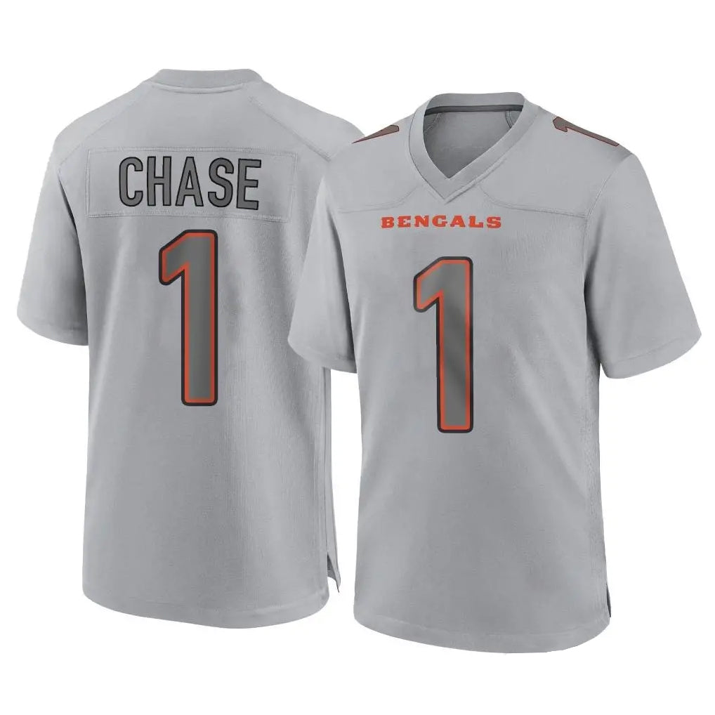 C.Bengals #1 Ja'Marr Chase Player Gray Atmosphere Fashion Game Ldoa Stitched Jerseys