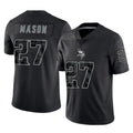 M.Vikings #27 Jordan Mason Player Black Reflective LImited Home Game Ldoa Stitched Jerseys