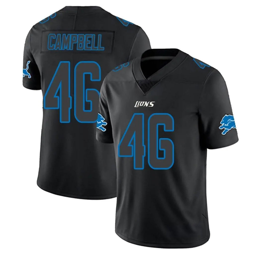 D.Lions #46 Jack Campbell Player Black Impact Limited Home Game Ldoa Stitched Jerseys