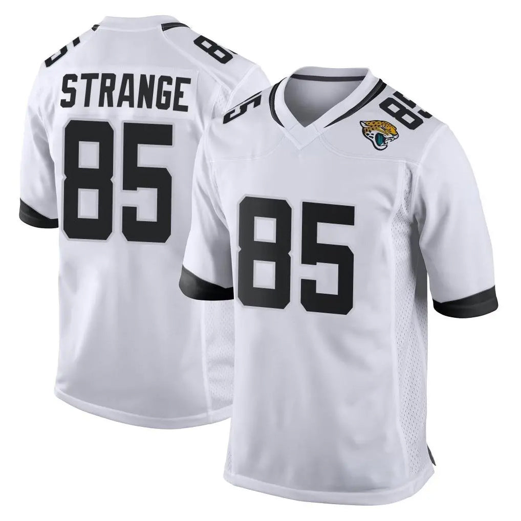 J.Jaguars #85 Brenton Strange Player White Home Game Ldoa Stitched Jerseys