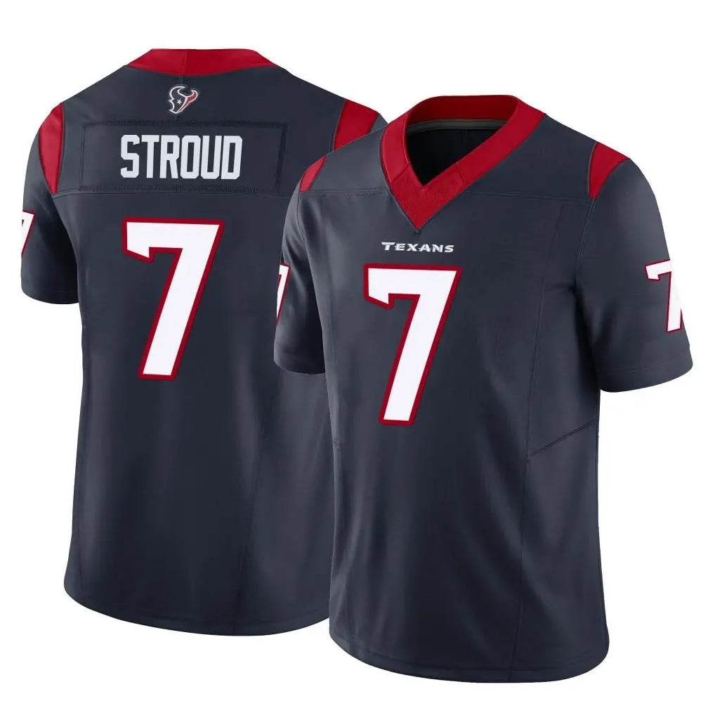H.Texans #7 CJ Stroud Player Navy Limited Vapor F.U.S.E. Home Game Ldoa Stitched Jerseys