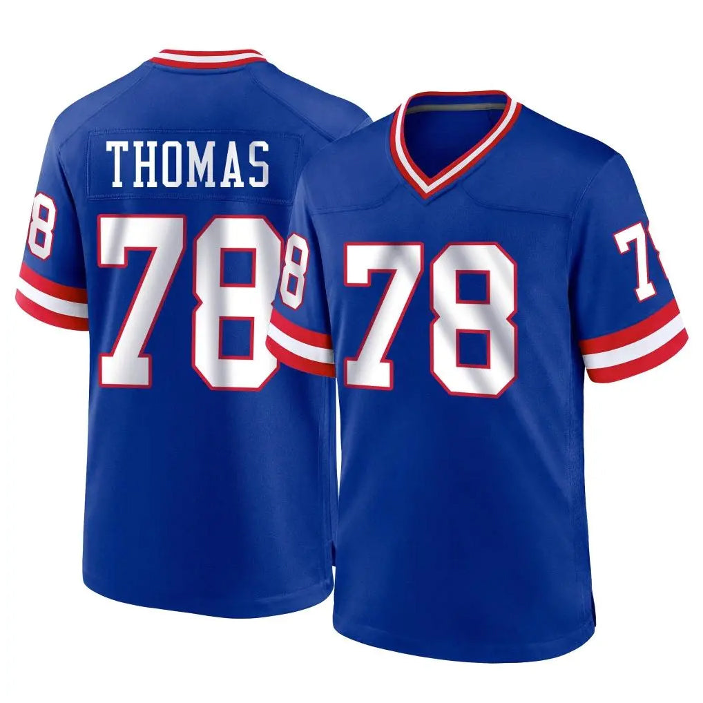 NY.Giants #78 Andrew Thomas Player Royal Classic Home Game Ldoa Stitched Jerseys