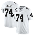 LV.Raiders #74 Kolton Miller Player White Vapor Limited Elite Home Game Ldoa Stitched Jerseys