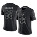 H.Texans #69 Ed Ingram Player Black Reflective Limited Game Ldoa Stitched Jerseys