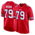 B.Bills #79 Spencer Brown Player Red Home Game Ldoa Stitched Jerseys
