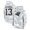 C.Panthers #13 John Metchie III Player Arctic Camo Salute to Service Pullover Hoodies Limited Game Ldoa Stitched Jerseys