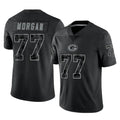 GB.Packers #77 Jordan Morgan Player Black Reflective Limited Home Game Ldoa Stitched Jerseys