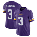M.Vikings #3 Jordan Addison Player Purple Limited Vapor Untouchable Home Game Ldoa Stitched Jerseys