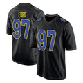 LA.Rams #97 Poona Ford Player Black Fashion Limited Home Game Ldoa Stitched Jerseys