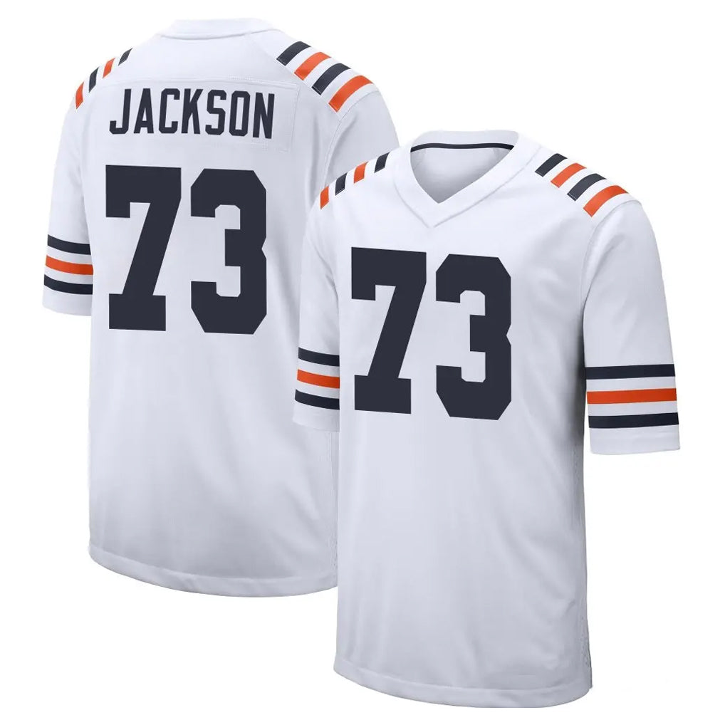 C.Bears #73 Jonah Jackson Player White Classic Home Game Ldoa Stitched Jerseys