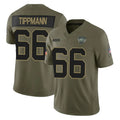 NY.Jets #66 Joe Tippmann Player Olive 2025 Salute To Service Limited Ldoa Stitched Jerseys