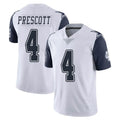 D.Cowboys #4 Dak Prescott Player White-Navy Limited Color Rush Vapor Untouchable Home Game Ldoa Stitched Jerseys