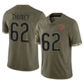 C.Bears #62 Joe Thuney Player Olive Salute to Service Limited Game Ldoa Stitched Jerseys