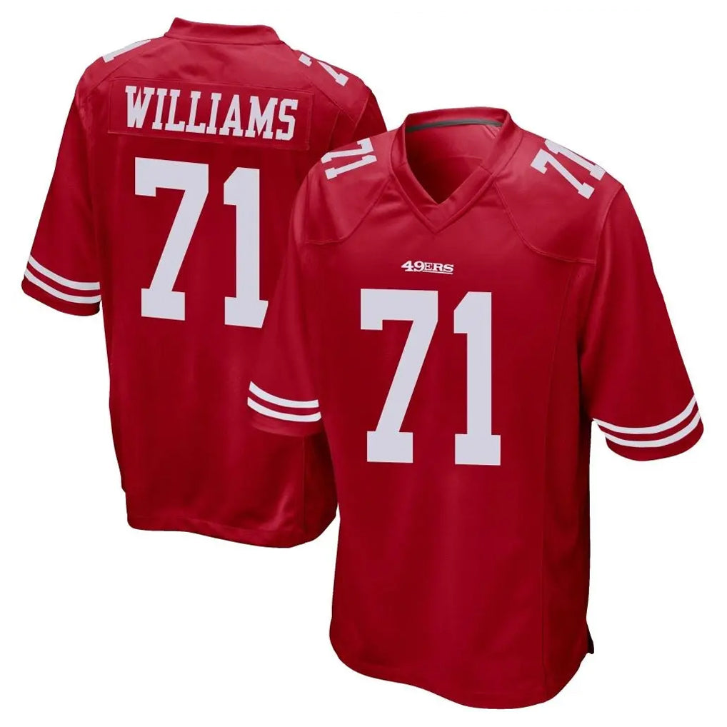 SF.49ers #71 Trent Williams Player Red Home Game Ldoa Stitched Jerseys