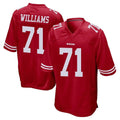 SF.49ers #71 Trent Williams Player Red Home Game Ldoa Stitched Jerseys