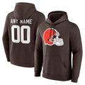Custom C.Browns Brown Primetime Logo Hoodie Any Name & Numbers Ldoa Stitched Jerseys