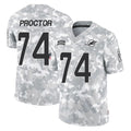 M.Dolphins #74 Kadyn Proctor Player Arctic Camo Salute To Service Limited Game Ldoa Stitched Jerseys