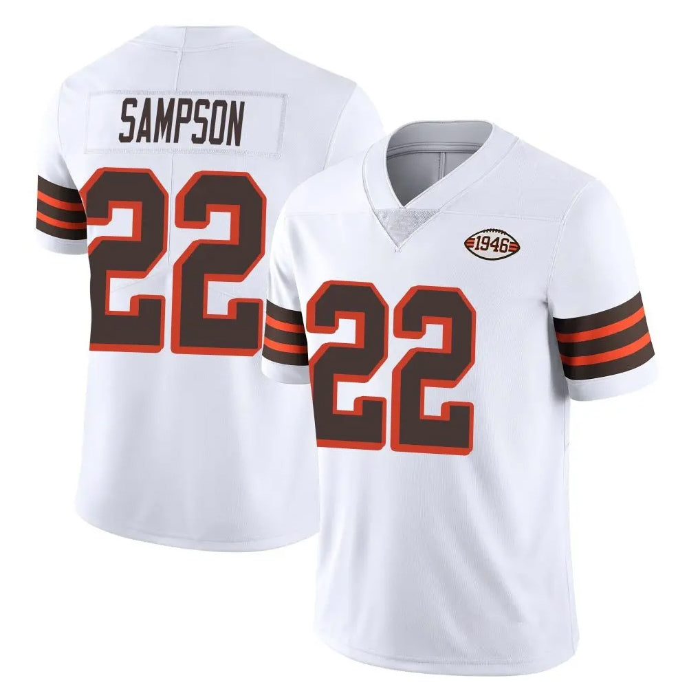 C.Browns #22 Dylan Sampson Player White Limited  Vapor 1946 Collection Alternate Game Ldoa Stitched Jerseys