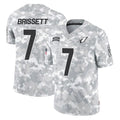 A.Cardinals #7 Jacoby Brissett Player Arctic Camo Limited Salute To Service Home Game Stitched Jerseys