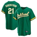 Athletics #21 Tyler Soderstrom Player Kelly Green Home Game Ldoa Stitched Jerseys