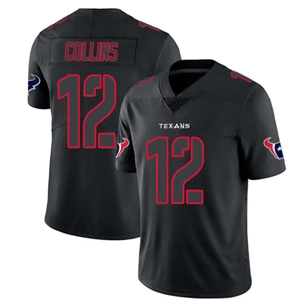 H.Texans #12 Nico Collins Player Black Impact Limited Game Ldoa Stitched Jerseys