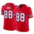 B.Bills #88 Dawson Knox Player Red Vapor F.U.S.E. Limited Home Game Ldoa Stitched Jerseys