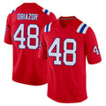 NE.Patriots #48 Namdi Obiazor Player Red Home Game Ldoa Stitched Jerseys