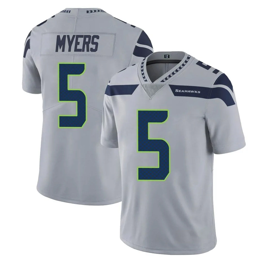 S.Seahawks #5 Jason Myers Player Gray Limited Vapor Untouchable Home Game Ldoa Stitched Jerseys