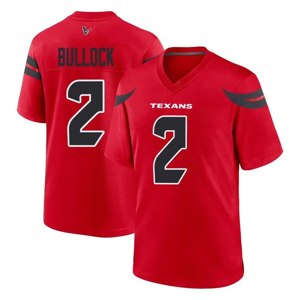 H.Texans #2 Calen Bullock Player Red Alternate Home Game Ldoa Stitched Jerseys