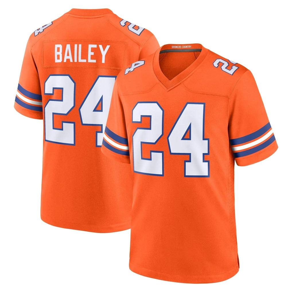 D.Broncos #24 Champ Bailey Player Orange Alternate Collection Throwback Game Ldoa Stitched Jerseys