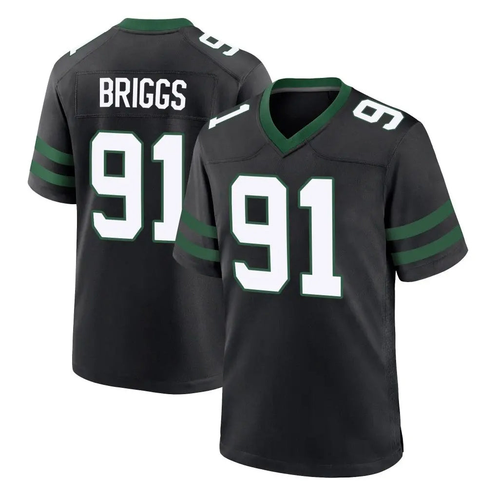 NY.Jets #91 Jowon Briggs Player Black Legacy Home Game Ldoa Stitched Jerseys