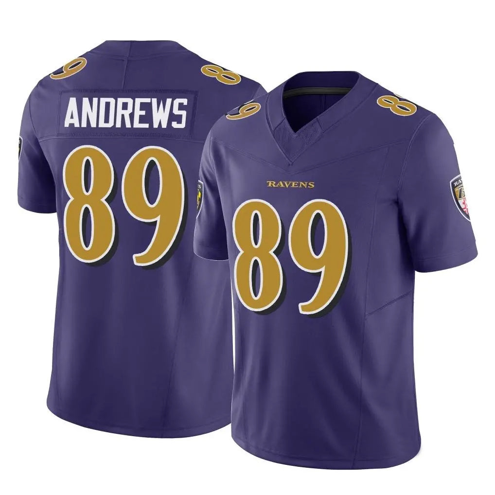 B.Ravens #89 Mark Andrews Player Purple Vapor F.U.S.E. Limited Game Ldoa Stitched Jerseys