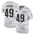 C.Bengals #49 Barrett Carter Player Arctic Camo Salute to Service Limited Ldoa Stitched Jerseys