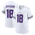 M.Vikings #18 Justin Jefferson Player White Alternate Home Game Ldoa Stitched Jerseys