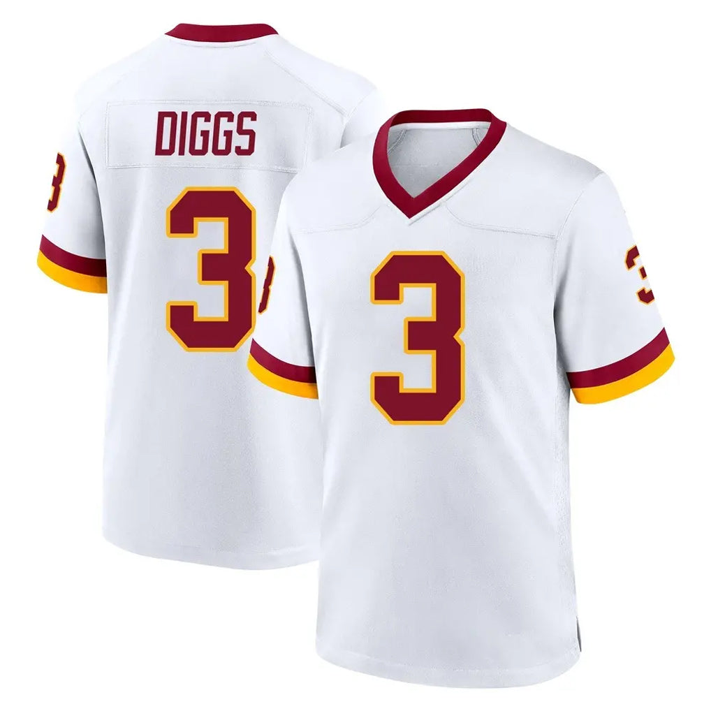 W.Commanders #3 Stefon Diggs Player White Home Game Ldoa Stitched Jerseys